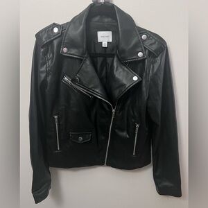 Nine West Black Faux Leather Jacket